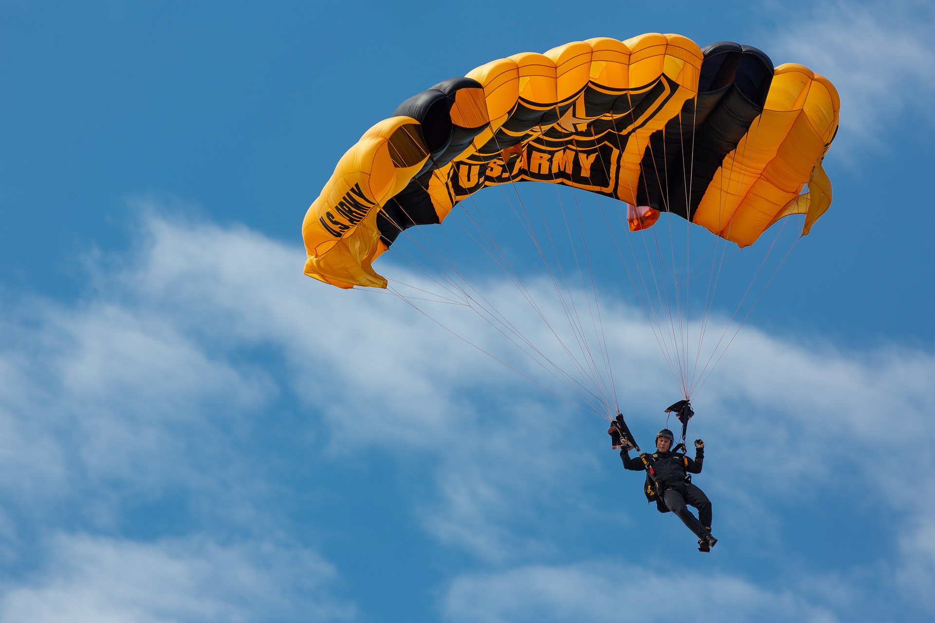 us logo on parachute