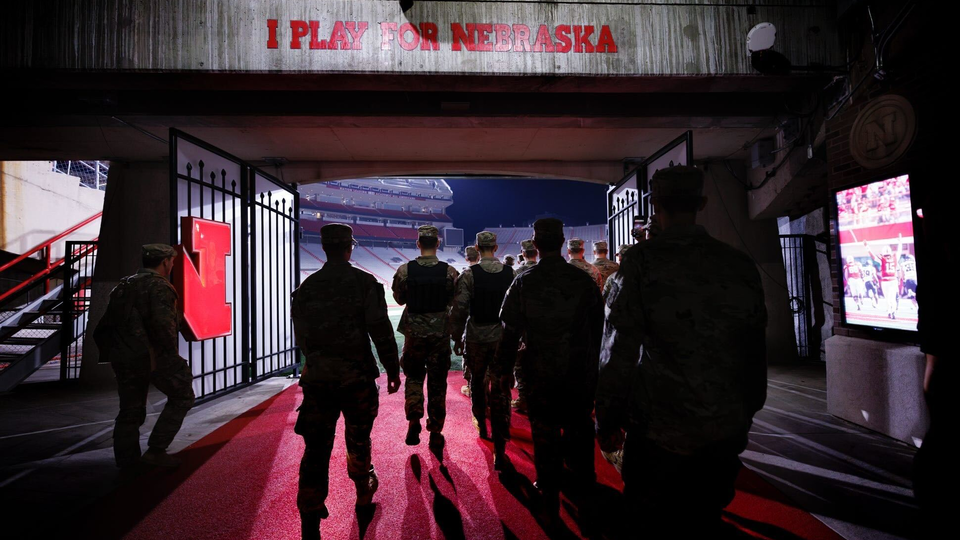 Cadets walking out to field